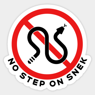 No Step On Snek - Rattlesnake Warning Sticker